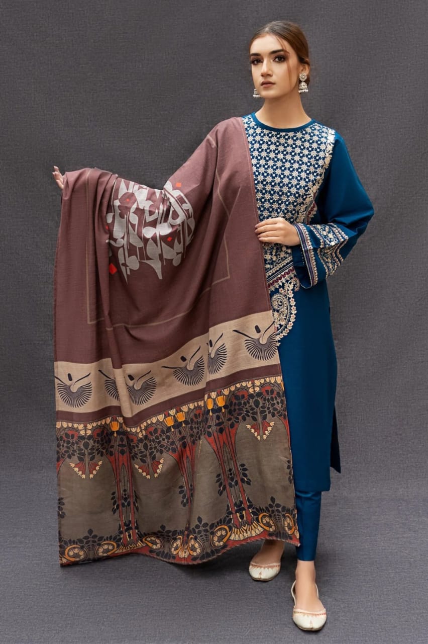 Urge D # 55 -01 | 3PC Luxury Lawn | Digital Printed Swiss Lawn Dupatta