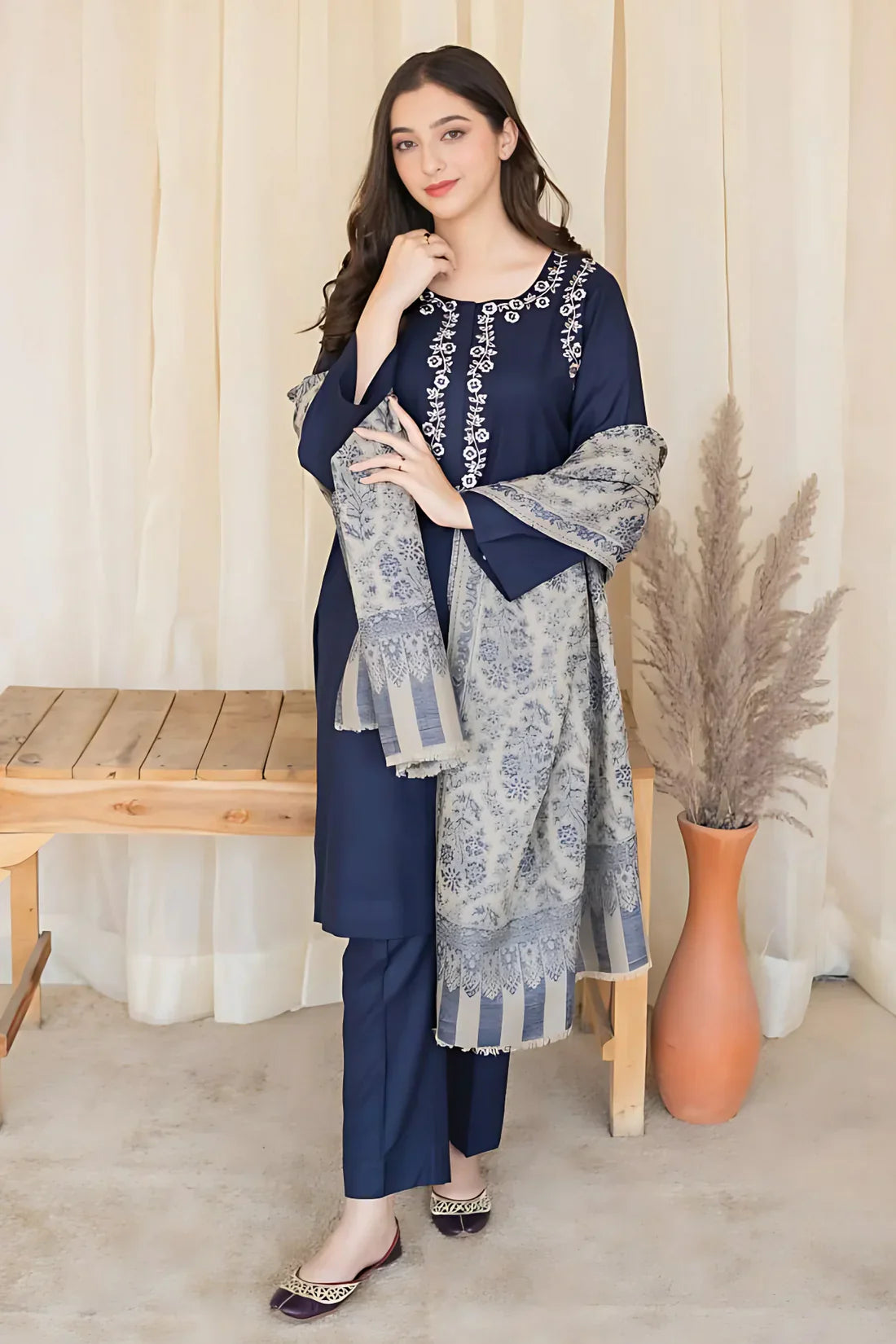 Fcc-841 Blue  lawn  three piece suit