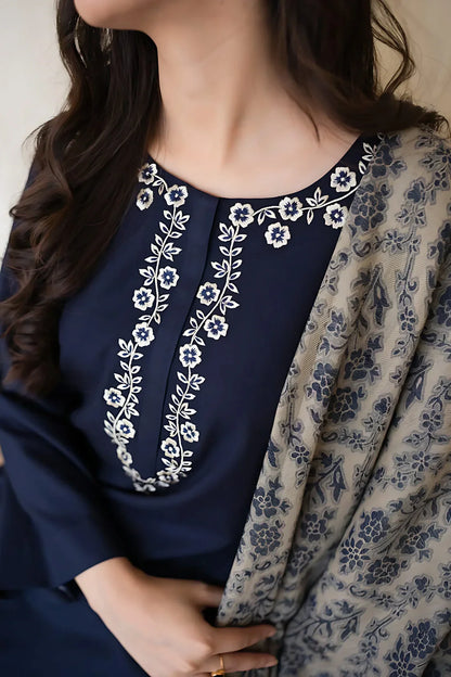 Fcc-841 Blue  lawn  three piece suit