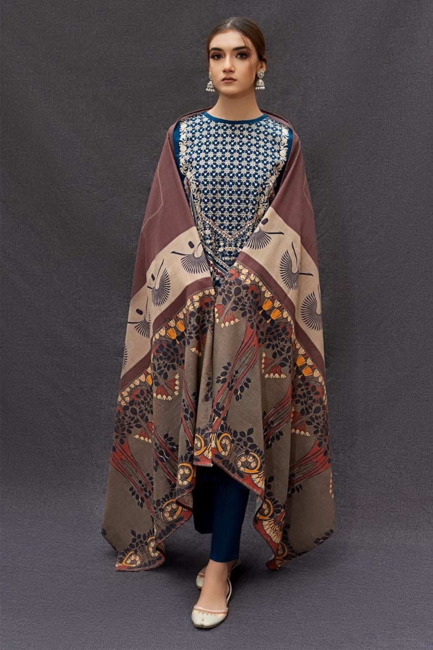Urge D # 55 -01 | 3PC Luxury Lawn | Digital Printed Swiss Lawn Dupatta