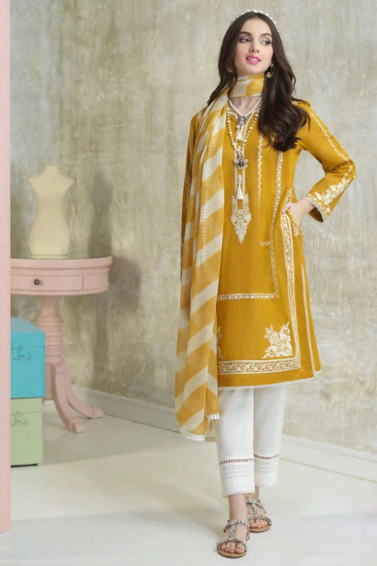 Asim Jofa D # 50 -01 | 3PC Luxury Lawn | Printed Organza Dupatta